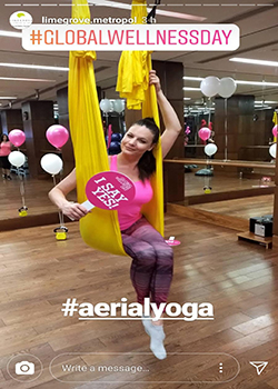 aerial yoga global wellnes day 2018